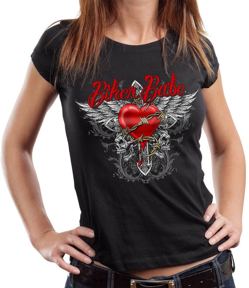 GASOLINE BANDIT® T-Shirt Damen Lady Biker-Shirt: Biker Babe von GASOLINE BANDIT®