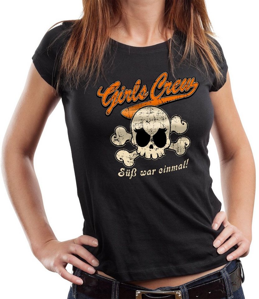 GASOLINE BANDIT® T-Shirt Damen Lady Biker Shirt: Girls Crew - süß war einmal von GASOLINE BANDIT®