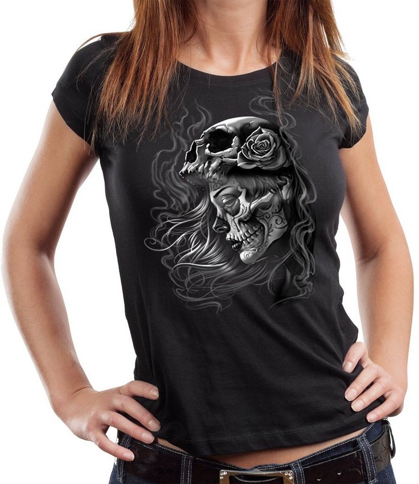 GASOLINE BANDIT® T-Shirt Damen Lady Biker-Shirt: Lady-Skull von GASOLINE BANDIT®