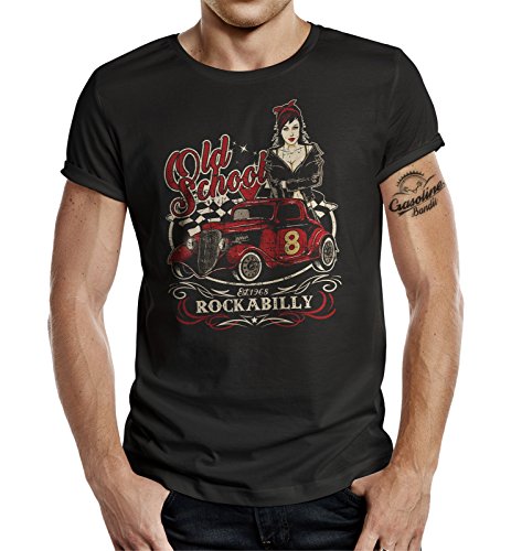 GASOLINE BANDIT T-Shirt original Biker Racer Rockabilly Hot-Rod Design: Old School Rock M von Gasoline Bandit