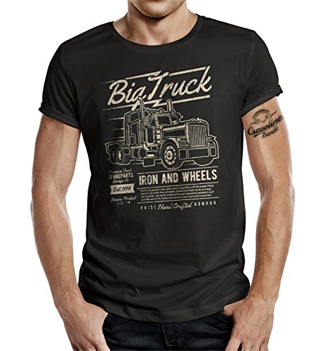 GASOLINE BANDIT T-Shirt original Trucker Design: Big Truck - Das Geschenk für den aktiven LKW-Fahrer L von Gasoline Bandit