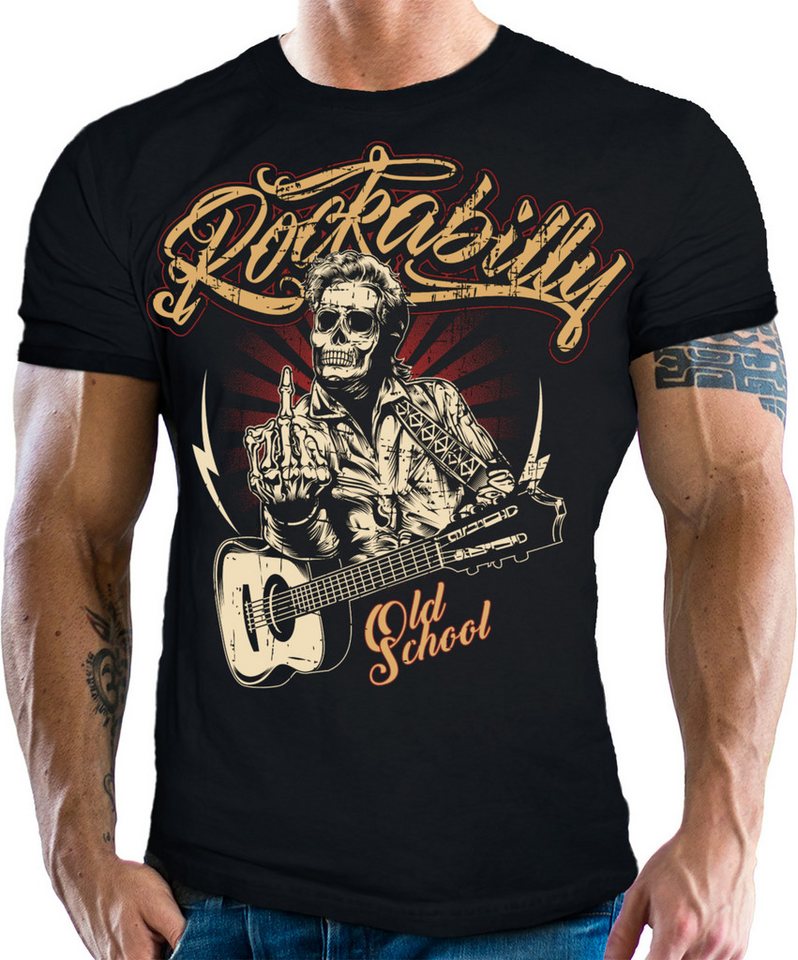 GASOLINE BANDIT® T-Shirt im Rockabilly Rock'n Roll Style: Old Shool Good Times von GASOLINE BANDIT®