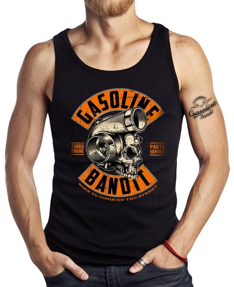 GASOLINE BANDIT® Tanktop Muskel-Shirt für Racer: Turboskull von GASOLINE BANDIT®
