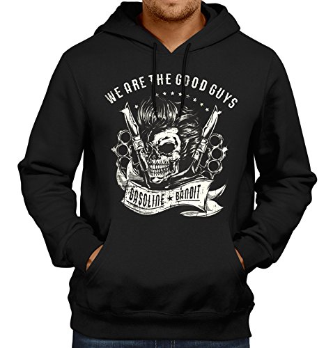 Gasoline Bandit Original Biker Rockabilly Hoodie Kapuzen-Pullover: We Are The Good Guys -L von Gasoline Bandit