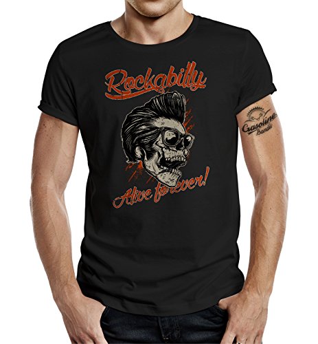 GASOLINE BANDIT Original Design T-Shirt: Rockabilly Alive Forever-XL von Gasoline Bandit
