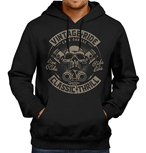 Gasoline Bandit Original Rockabilly Biker Racer Kapuzen-Pullover: Classic Thrill-XXL von Gasoline Bandit