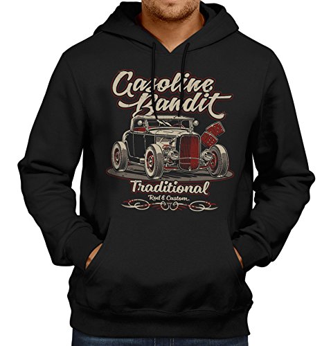 Gasoline Bandit Original Rockabilly Biker Racer Kapuzen-Pullover: Hot Rod Traditional-L von Gasoline Bandit