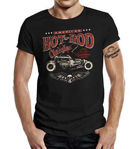 Gasoline Bandit Rockabilly Hot Rod Biker Racer T-Shirt original Design: Hot Rod Classic Größe XXL von Gasoline Bandit