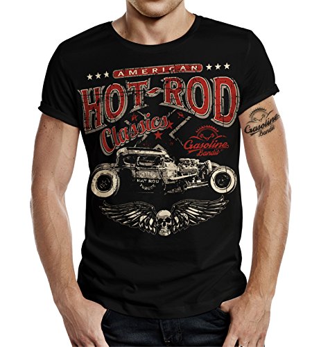 GASOLINE BANDIT Rockabilly Hot-Rod RacerT-Shirt original Design Big Size Print: Hot Rod Classic Größe XXXL von Gasoline Bandit