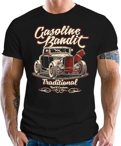 GASOLINE BANDIT Rockabilly Hot-Rod Racer Herren T-Shirt original Design: Traditional Custom von Gasoline Bandit