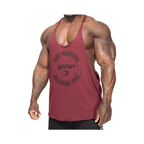 GASP Bodybuilding Stringer Tank Top Maroon (XXL), FID69789 von GASP