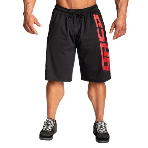 GASP Herren, Pro Mesh Shorts (Black-Red), XXL von GASP