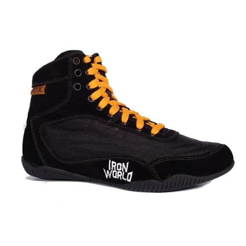 GASP Zeus Thunderbolt V2 Hi-Tops Bodbuilding Schuhe (Black, EU Schuhgrößensystem, Erwachsene, Numerisch, M, 43) von GASP