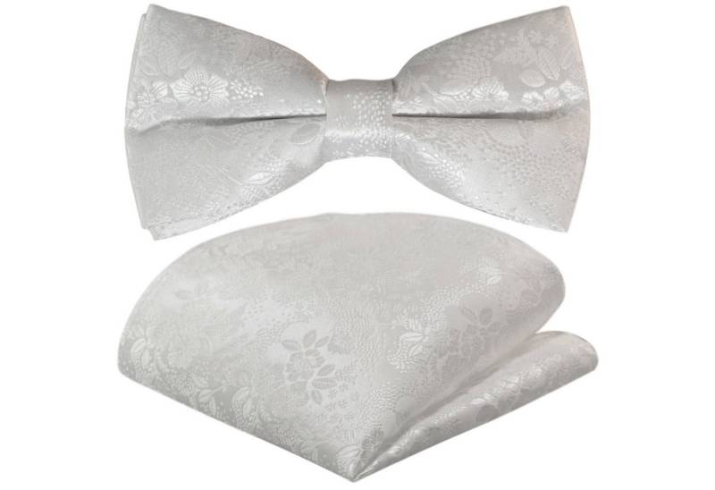 GASSANI Fliege Hochzeitsfliege Paisley Festlich, Herren-Fliege Hochzeit Schleife Tuch (Set, 2-St., Satin, Blumen, Herrenschleife, mit Einstecktuch) Jacquard Bunt Geblümt Floral, Vor-Gebunden Verstellbar, Seide Touch von GASSANI