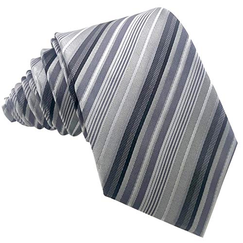 GASSANI Schmale 8cm Breite Krawatte Gestreift | Herrenkrawatte zum Sakko Anzug | Schlips Binder Mehrfarbig mit Streifen von GASSANI