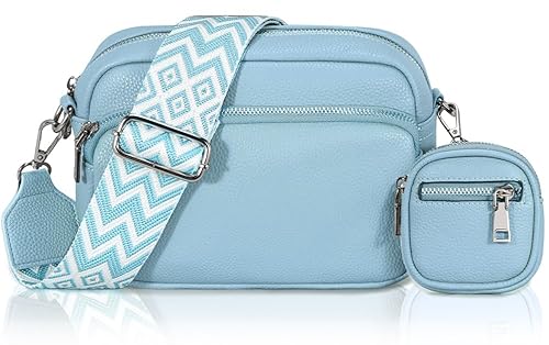 GASSDA Crossbody Bag Damen, Kleine Umhängetasche Damen Breiter Gurt PU Leder Handtasche mit Abnehmbarem Schultergurt von GASSDA