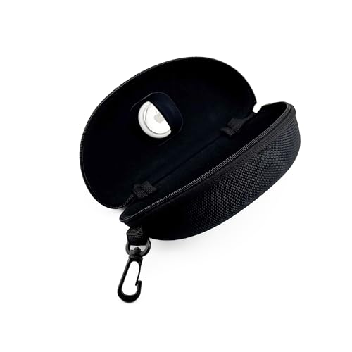 GATYZGEAR Leichtes Hartschalen-Brillenetui mit verstecktem AirTag-Halter und Clip, schwarz, mit Find My App, Schwarz, Standard GATYZGEAR Leichtes Hartschalen-Brillenetui mit verstecktem AirTag-Halter und Clip, schwarz, mit Find My App, Schwarz, Standard von GATYZGEAR