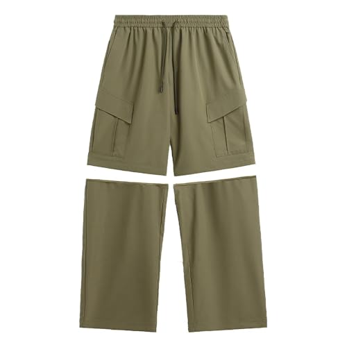 GAUASUIM Damen Zip Off Wanderhose Outdoorhose Arbeit Hosen Trekkinghose Abnehmbare Hosenbeine Shorts Schnelltrocknend Atmungsaktiv Cargohose Sommer Funktionshose mit 4 Tiefe Taschen Grün M GAUASUIM Damen Zip Off Wanderhose Outdoorhose Arbeit Hosen Trekkinghose Abnehmbare Hosenbeine Shorts Schnelltrocknend Atmungsaktiv Cargohose Sommer Funktionshose mit 4 Tiefe Taschen Grün M von GAUASUIM