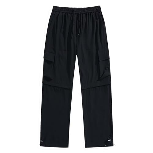 GAUASUIM Damen Zip Off Wanderhose Outdoorhose Cargohose Arbeit Hosen Trekkinghose Abnehmbare Hosenbeine Shorts Schnelltrocknend Atmungsaktiv Sommer Funktionshose mit 6 Tiefe Taschen von GAUASUIM