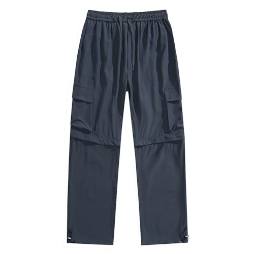 GAUASUIM Damen Zip Off Wanderhose Outdoorhose Cargohose Arbeit Hosen Trekkinghose Abnehmbare Hosenbeine Shorts Schnelltrocknend Atmungsaktiv Sommer Funktionshose mit 6 Tiefe Taschen von GAUASUIM