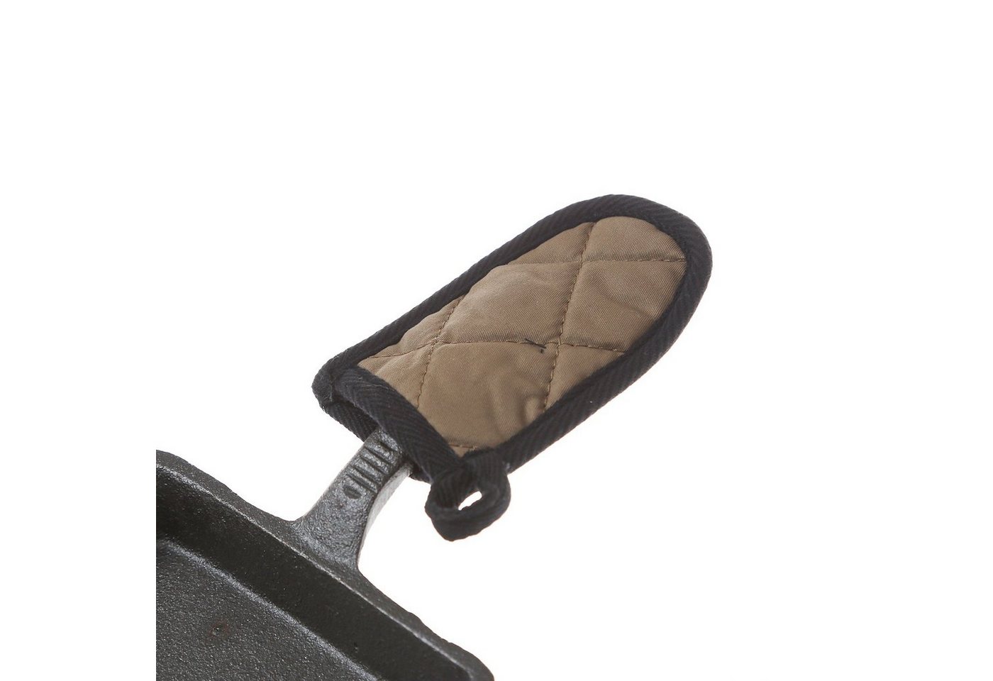 GAUMENKICK Grillhandschuhe Hitzeschutz Topflappen für Gusseisengeschirr mit Stiel Pfannen, (1-tlg) von GAUMENKICK