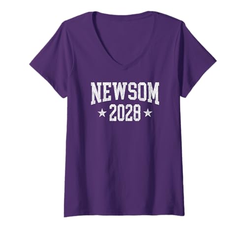 Damen Gavin Newsom Für den Präsidenten 2028 T-Shirt mit V-Ausschnitt Damen Gavin Newsom Für den Präsidenten 2028 T-Shirt mit V-Ausschnitt von GAVIN NEWSOM For President 2028 W. Details Shop