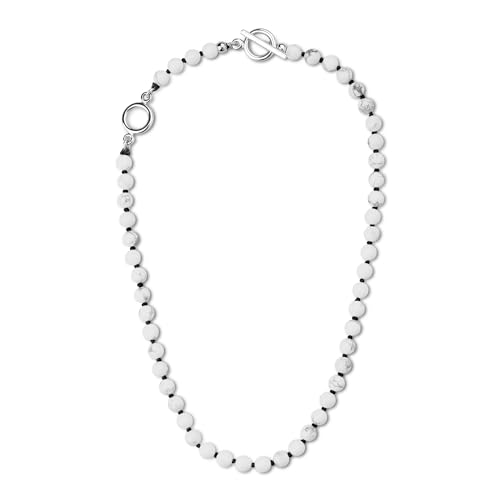 GAVU Damen Choker Haslkette Howlith Handgeknüpfte Perlenkette von GAVU