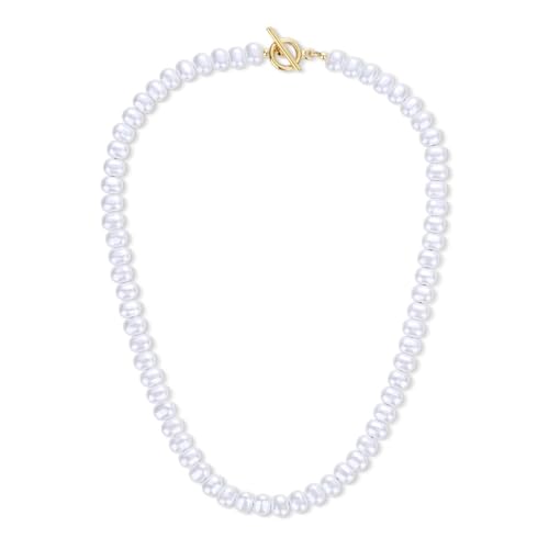 GAVU Damen Herren weiße Muschelperlenkette 45cm von GAVU