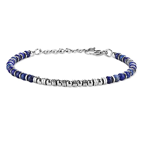 GAVU Edelstahl Hämatit Lapislazuli Heilkristall Armband für Männer von GAVU