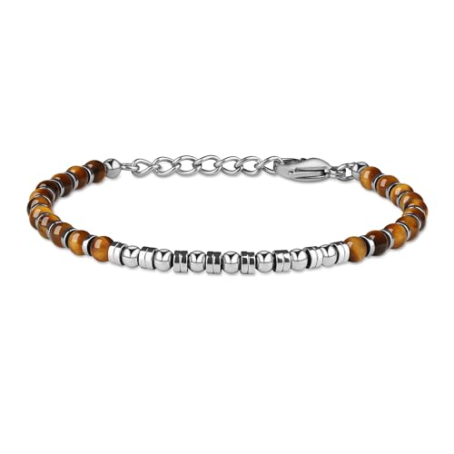 GAVU Edelstahl Hämatit Tigerauge Heilkristall Armband für Männer von GAVU