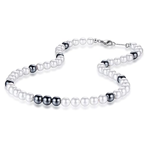 GAVU Geschenk für Herren Muschelperlen Hämatit Kristall Perlenkette 51cm von GAVU