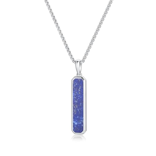 GAVU Goldene Dog Tag Halskette mit Anhänger aus Lapislazuli und Edelstahlkette für Herren 55 cm GAVU Goldene Dog Tag Halskette mit Anhänger aus Lapislazuli und Edelstahlkette für Herren 55 cm von GAVU