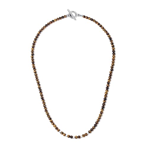 GAVU Tigerauge Halskette mit T Bar Verschluss Naturstein Perlenkette für Damen und Herren 60cm GAVU Tigerauge Halskette mit T Bar Verschluss Naturstein Perlenkette für Damen und Herren 60cm von GAVU