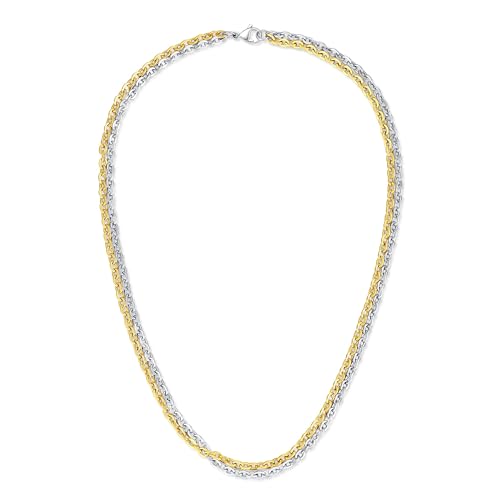 GAVU Herren Doppel Kandare Kette Halskette Gold und Silber Farbe 50cm von GAVU