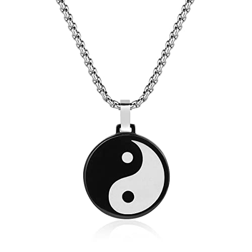 GAVU Herren Halskette mit Yin Yang Anhänger 55cm von GAVU