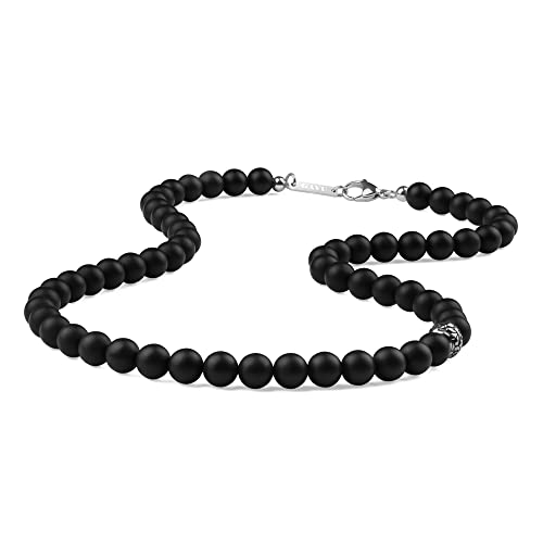 GAVU Matter Onyx Kristall Edelsteinkette für Herren 50 cm von GAVU