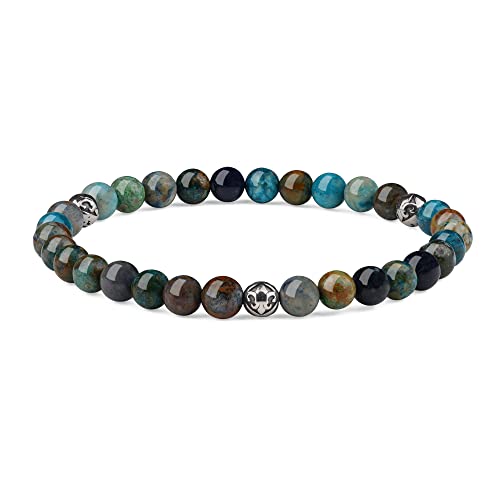GAVU Unisex Kristall Armband Perlen Armband aus Azurit mit Fleur De Lis Größe M GAVU Unisex Kristall Armband Perlen Armband aus Azurit mit Fleur De Lis Größe M von GAVU