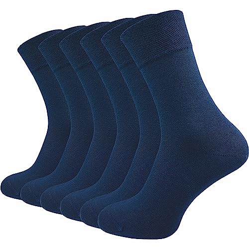 GAWILO Premium-Socken für Herren (6 Paar) | Ohne drückende Naht |extra weich | gekämmte Baumwolle | Business & Freizeit (43-46, blau) von GAWILO