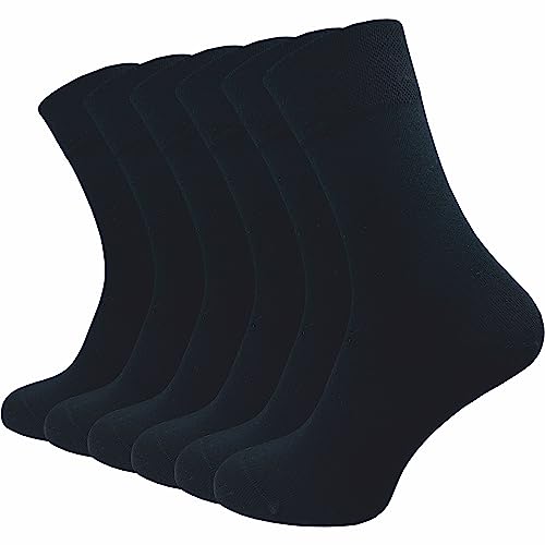 GAWILO Premium-Socken für Herren (6 Paar) | Ohne drückende Naht |extra weich | gekämmte Baumwolle | Business & Freizeit (43-46, schwarz) von GAWILO