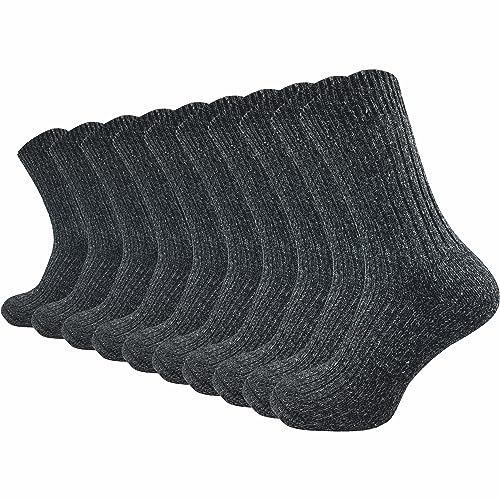 GAWILO warme & gepolsterte Herren Norweger Socken aus 70% Wolle (10 Paar) | dicke Fersenpolster mit Plüschsohle | Outdoorsocken gegen kalte Füße (39-42, schwarz) von GAWILO