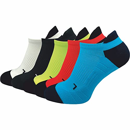 GAWILO 5 Paar Kurze Herren Laufsocken mit Kompression | Sportsocken | Anti-Blasen Schutz | Atmungsaktiv & Feuchtigkeitsregulierend (farbig 1, 43-46) von GAWILO