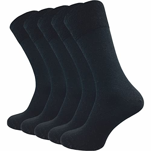 GAWILO Merino Socken für Herren aus 64% Schurwolle | 5 Paar hochwertige Strümpfe aus Merino Wolle kühlen im Sommer und wärmen im Winter (43-46, schwarz) von GAWILO