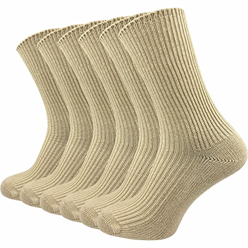 GAWILO 6 Paar dicke Damen Socken wie selbstgestrickt | ohne Gummidruck | ohne Naht (as3, numeric, numeric_39, numeric_42, regular, regular, beige) von GAWILO
