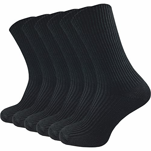 GAWILO 6 Paar dicke Damen Socken wie selbstgestrickt | ohne Gummidruck | ohne Naht (as3, numeric, numeric_39, numeric_42, regular, regular, schwarz) von GAWILO