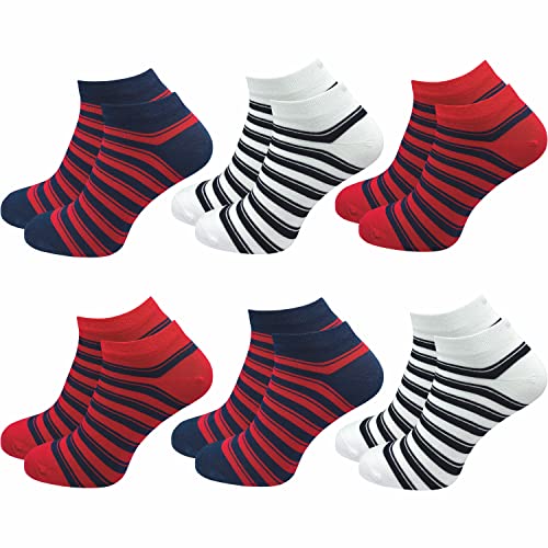 GAWILO Sneaker Socken (6 Paar) | Blickdichte, bunte Socken mit hohem Baumwollanteil sind atmungsaktiv | Ohne drückende Naht über den Zehen (39-42, farbig 2) von GAWILO