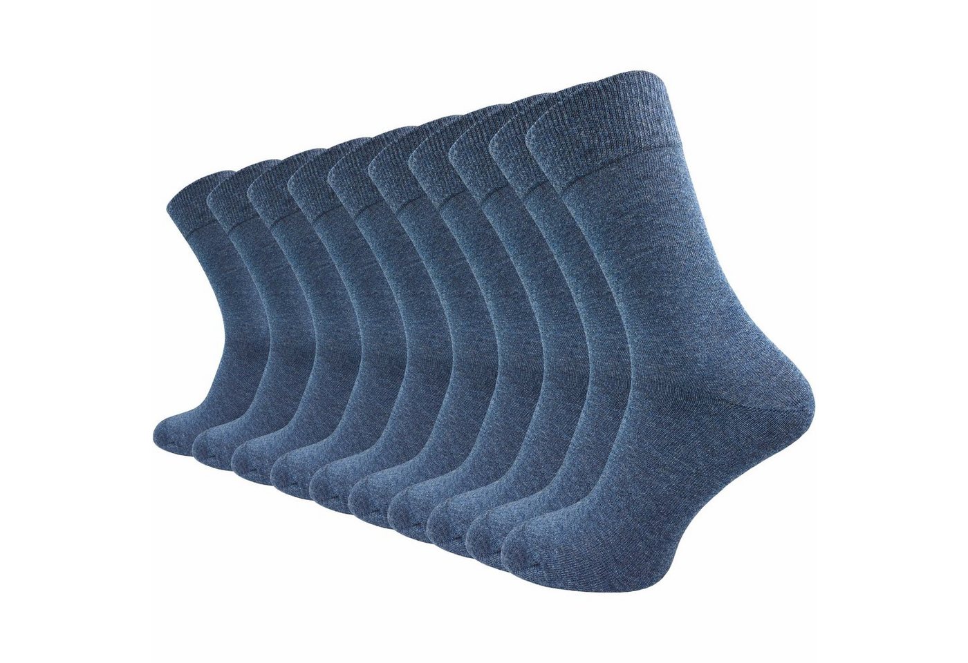 GAWILO Basicsocken für Damen & Herren aus hochwertiger Baumwolle ohne drückende Naht (10 Paar) Socken für den anspruchsvollen Alltag in schwarz, grau, blau und braun von GAWILO