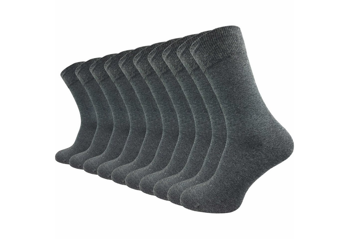 GAWILO Basicsocken für Damen & Herren aus hochwertiger Baumwolle ohne drückende Naht (10 Paar) Socken für den anspruchsvollen Alltag in schwarz, grau, blau und braun von GAWILO