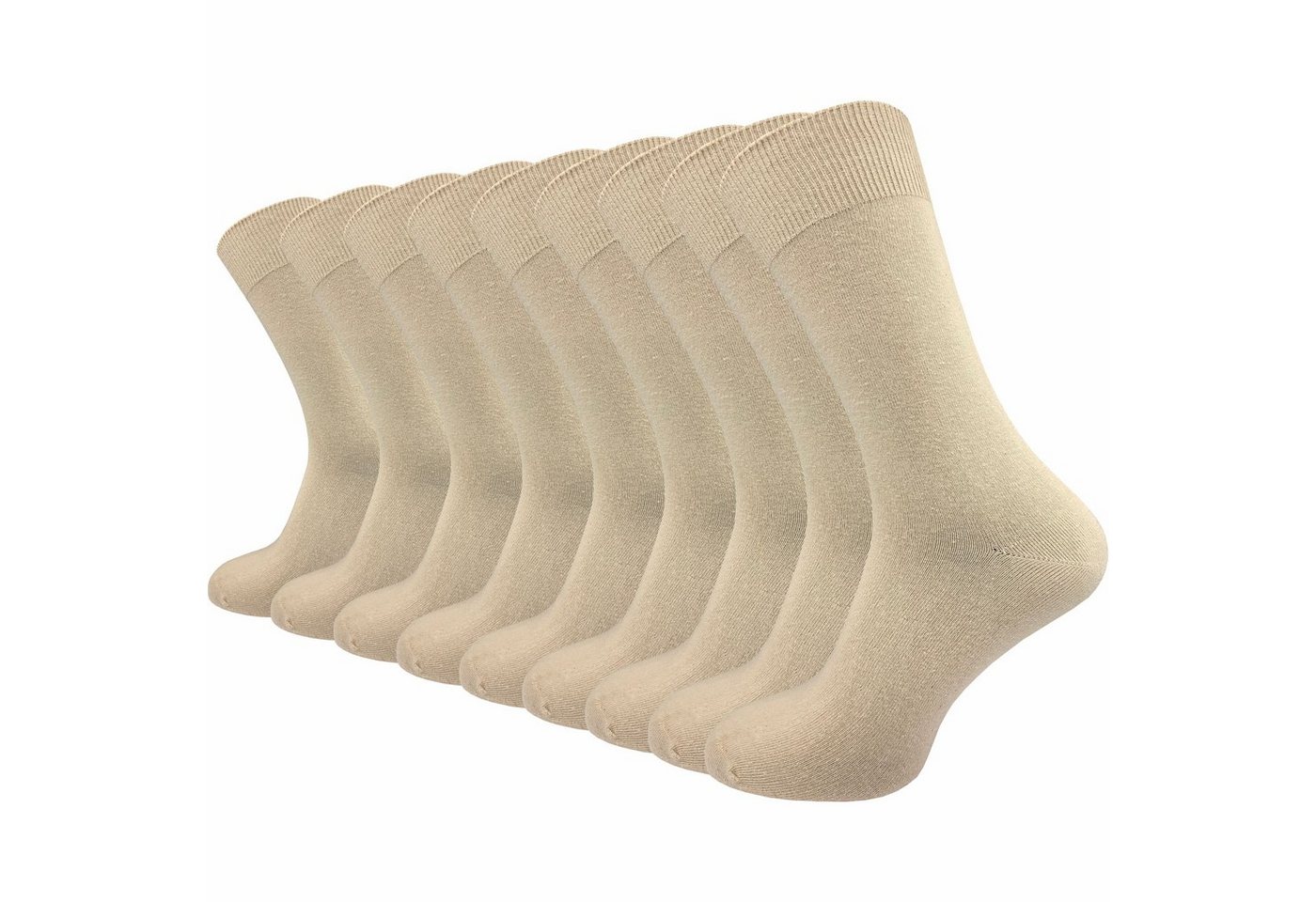 GAWILO Basicsocken für Damen & Herren - 80% hochwertige Baumwolle - mit Komfortbund (9 Paar) atmungsaktive, weiche Baumwolle - ohne Naht - in blau, grau & natur von GAWILO