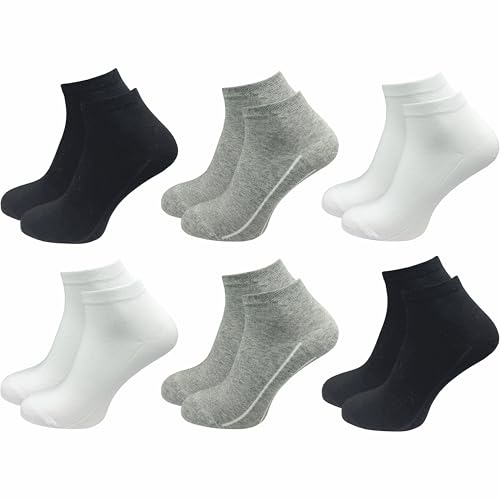 GAWILO Damen Quarter Socken (6 Paar)| atmungsaktive & verstärkte Kurzsocken | ohne drückende Naht über den Zehen (DE/NL/SE/PL, Numerisch, 39, 42, Regular, Regular, farbig 2) von GAWILO