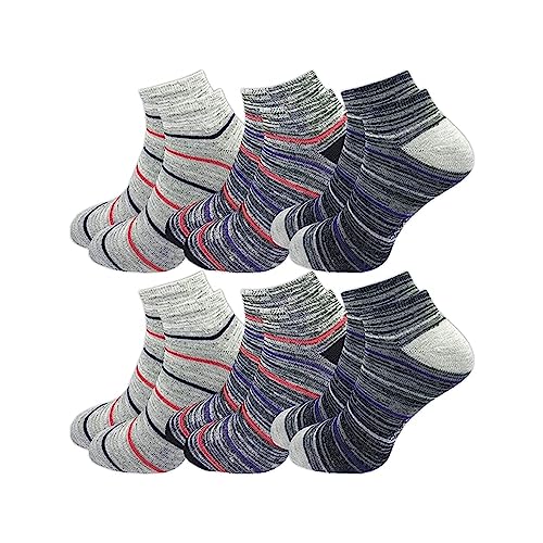 GAWILO Damen Sneaker Socken (6er-Pack) aus 76% Baumwolle | kurze & dünne Füßlinge im degradée Look | verstärkt & atmungsaktiv (DE/NL/SE/PL, Numerisch, 35, 38, Regular, Regular, farbig 4) von GAWILO